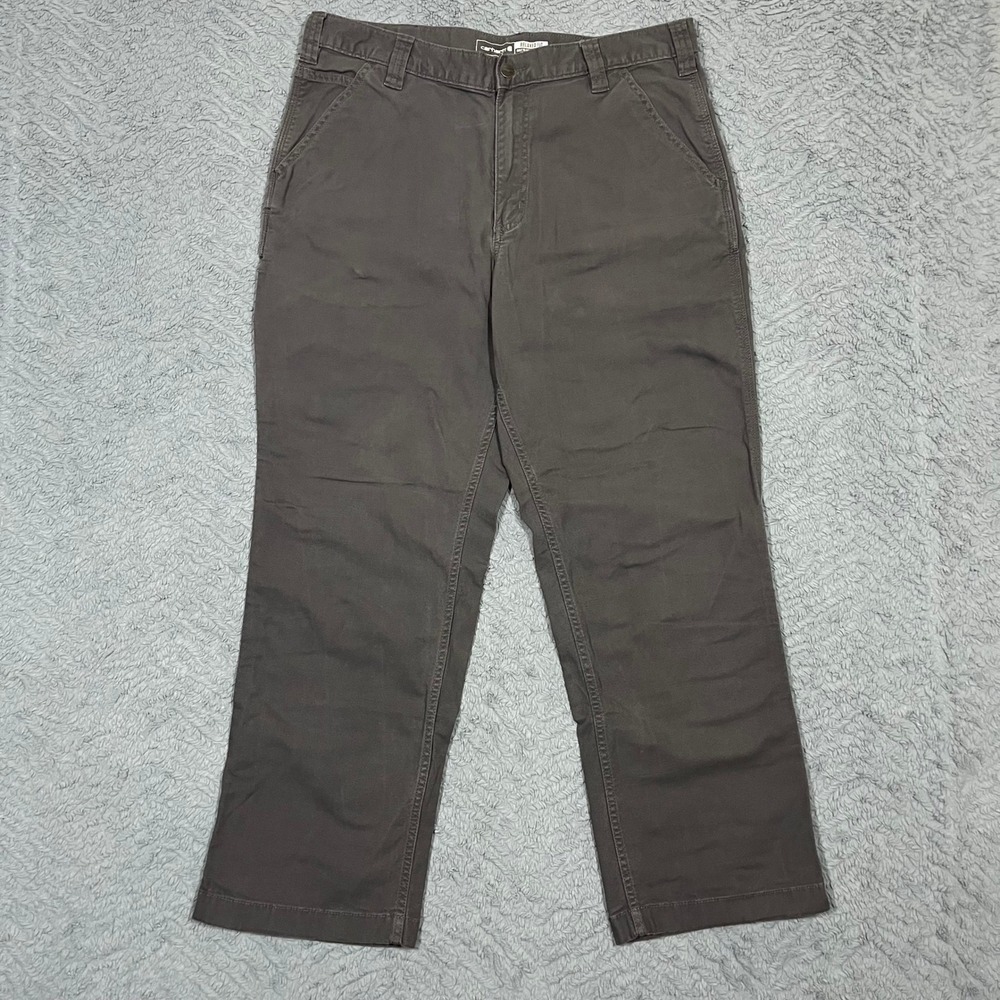 Carhartt Relaxed Fit Canvas Work Pants Mens 36x30 (35x28)  Gray Carpenter Pants